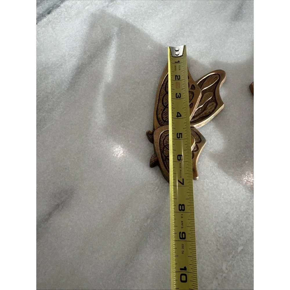 Vintage 1973‎ Universal Sanctuary Butterfly Wall Plaques - Set Of 2 - Golden MCM
